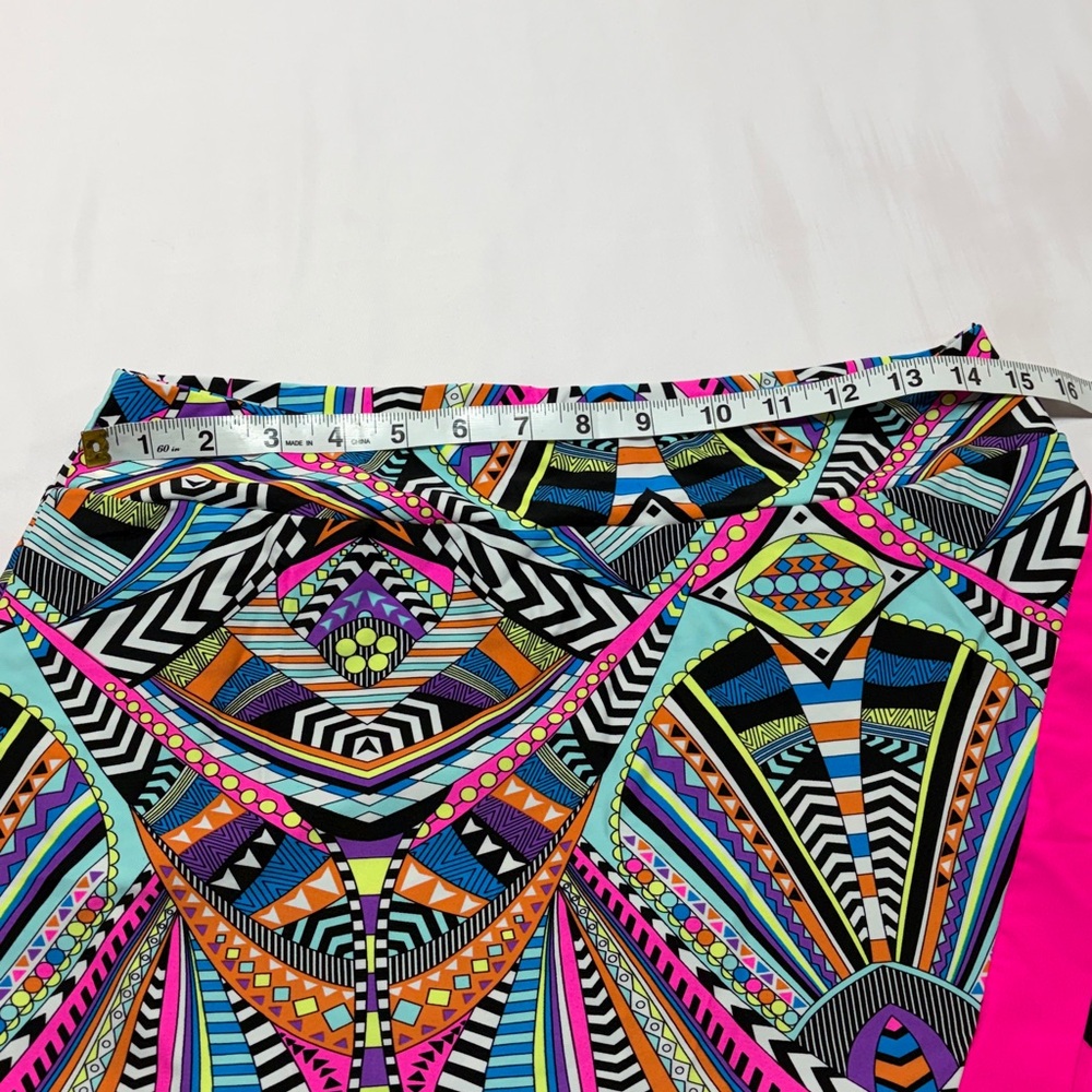 Tzu Tzu Golf Skort Medium Bright Geometric Pink Trim Athletic Tennis Skirt - Picture 6 of 8